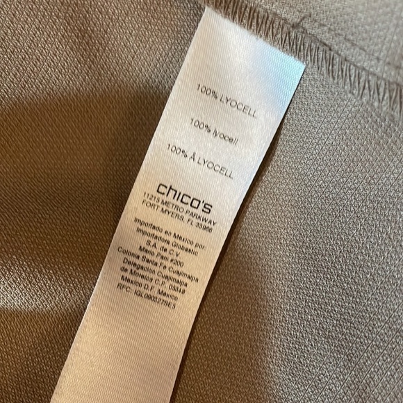 Chicos Tan Jacket Open Front Blouse Blazer - Picture 9 of 10